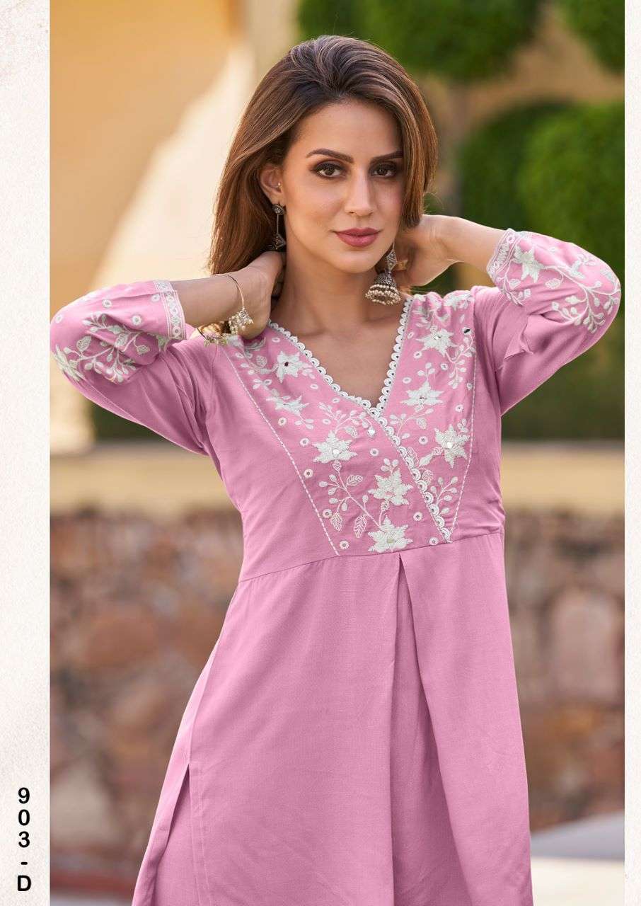 VINTAGE SILVER HEAVY RAYON SUPER HIT CO-ORD SET WITH WHITE EMBROIDERY WORK BY S3FOREVER BRAND 903 D C